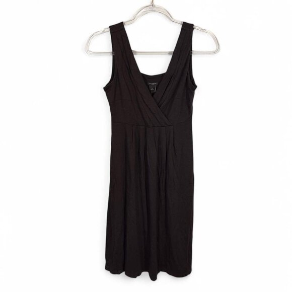 Y2K Ann‎ Taylor Espresso Brown V-Neck Midi Dress Size XS - Picture 1 of 4